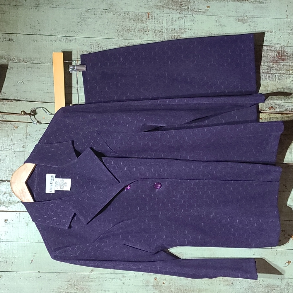 Ultra Dress deep plum skirt and jacket suit.